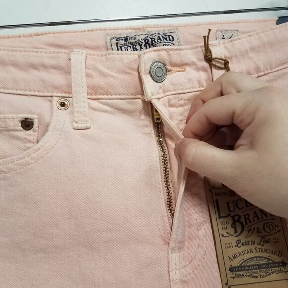 Lucky Brand Jeans Pink Womens 2/26 Bridgette Cropped Flare 7W14571 Denim New - Picture 4 of 8